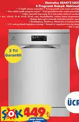 ELECTROLUX ESA47210SX 8 PROGRAMLI BULAŞIK MAKİNESİ